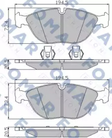 FOMAR FRICTION fo922281 -  Комплект тормозных колодок, дисковый тормоз